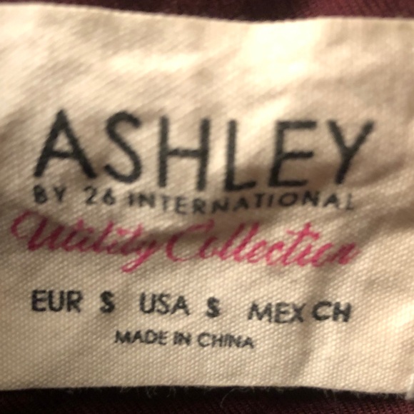 Ashley By 26 International Lightweight Maroon Utility Jacket S - Picture 2 of 8